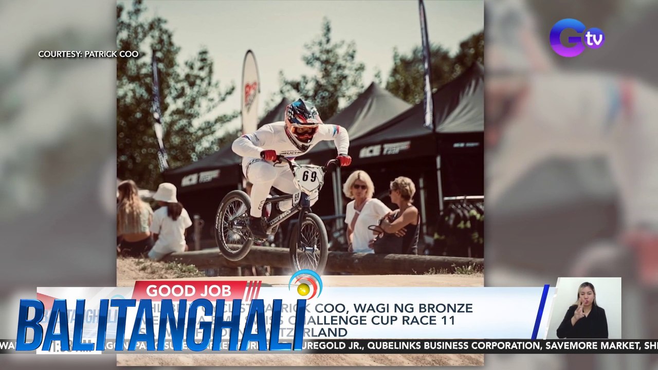 PHL BMX Cyclist Patrick Coo, wagi ng bronze medal sa BMX Swiss Challenge Cup Race 11 sa Weinfelden, Switzerland | Balitanghali