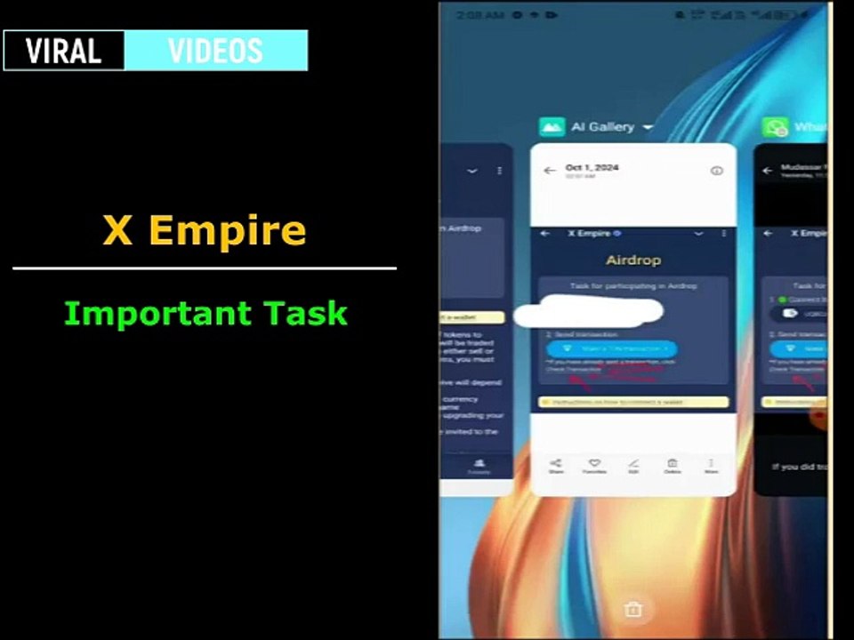 X Empire New Important Task Before Listing