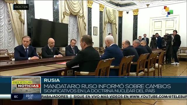 Mandatario ruso informó sobre cambios significativos en la doctrina nuclear del país