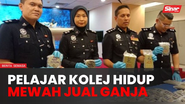 Pasangan kekasih pelajar kolej hidup mewah jual ganja ditahan