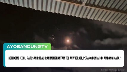 Iron Dome Jebol! Ratusan Rudal Iran Menghantam Tel Aviv Israel, Perang Dunia 3 di Ambang Mata?