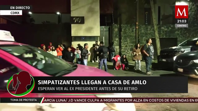 Simpatizantes continúan esperando la llegada de Andrés Manuel López Obrador en su casa de Tlalpan