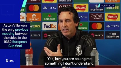 Emery fires back at question on 1982 Villa win over Bayern