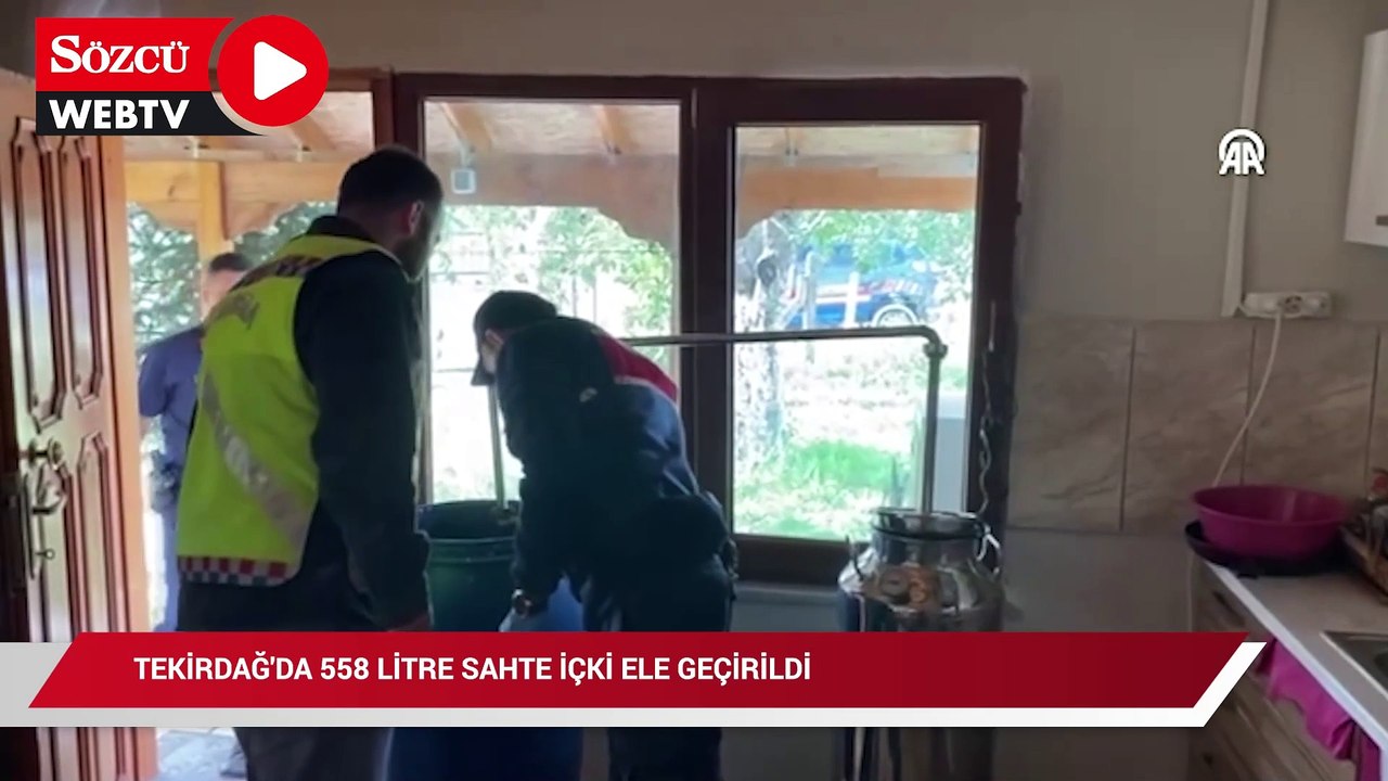 Tekirdağ'da 558 litre sahte içki ele geçirildi