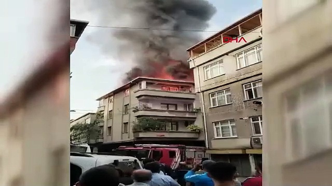 İstanbul - Esenler'de 4 katlı binada yangın-1