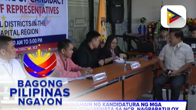Paghahain ng kandidatura ng mga tatakbong kongresista sa NCR, nagpapatuloy