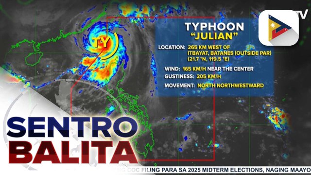 Bagyong Julian, napanatili pa ang lakas pero mabagal na gumagalaw; Signal No. 1, nakataas pa rin sa ilang bahagi ng Hilagang Luzon