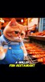 The cat just want to eat grilled fish