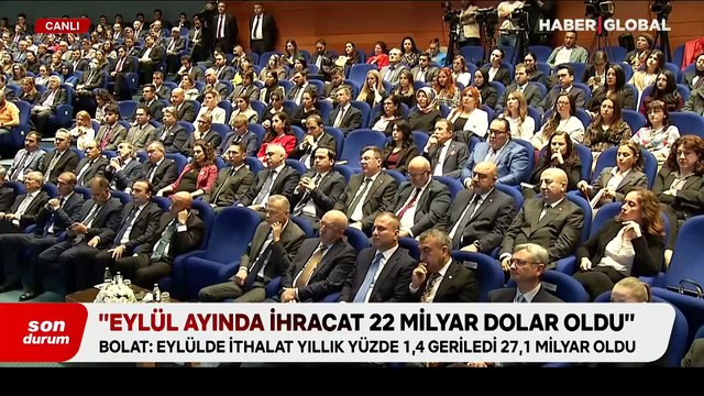 Bakan Bolat: Eylül ayında dış ticaret açığımız 5,12 milyar dolar oldu