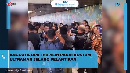 Gelar Pelantikan, DPR Terpilih Memakai Kostum Ultramen
