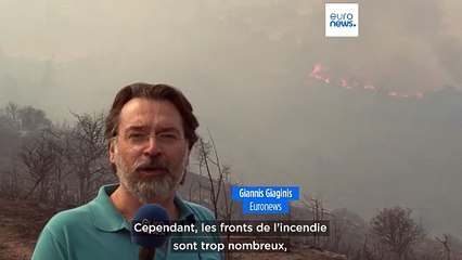 La Grèce toujours en proie aux incendies près de Corinthe
