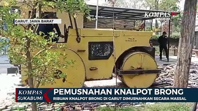 Ribuan Knalpot Brong Di Garut Dimusnahkan Secara Massal