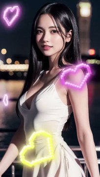 Capturing Nighttime Beauty Lady in White