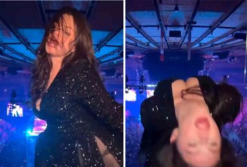 Selena Gomez tekee viettelevää tanssia läpinäkyvässä mekossa Sabrina Carpenterin konsertissa