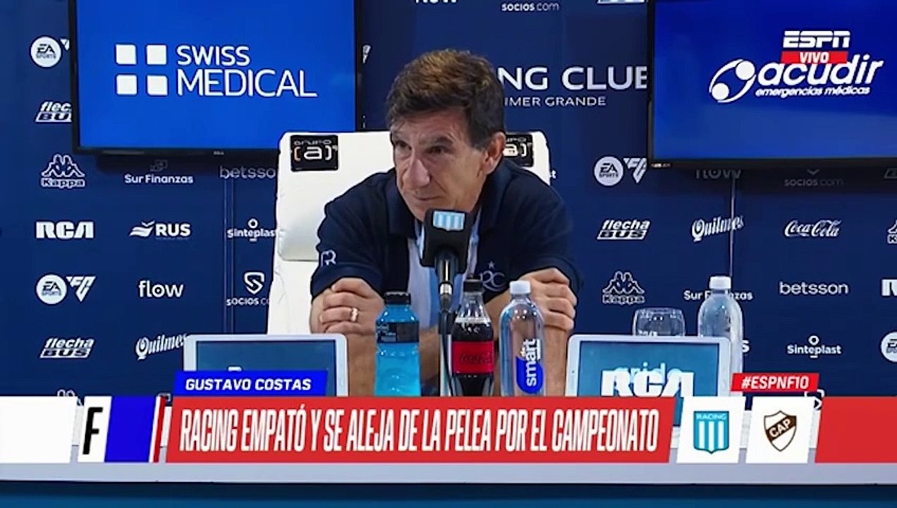 Costas después del empate frente a Platense: "Nos quedamos sin piernas"