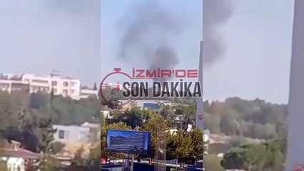 İzmir Buca'da korkutan yangın!