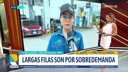 “​Las filas ya han bajado” en surtidores en Santa Cruz, dice ANH, que anticipa despachos adicionales de combustible