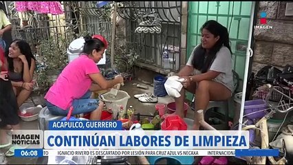 Continúa la limpieza en Acapulco, Guerrero, tras el paso del huracán John