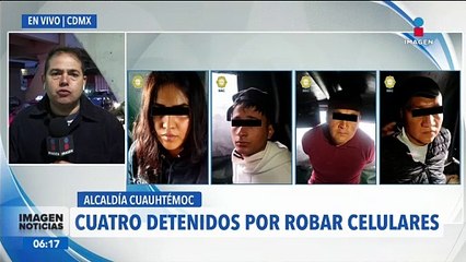 Detienen a cuatro personas por robar celulares en el Zócalo de la CDMX