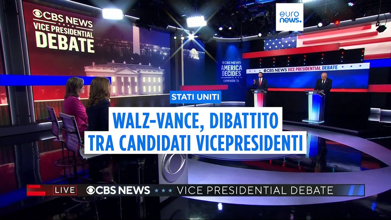 Stati Uniti, dibattito tra vicepresidenti: Vance e Walz discutono di crisi climatica e Medio Oriente
