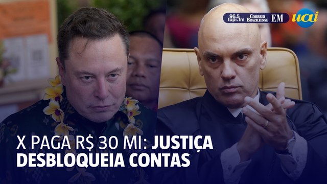 X diz que pagará multas e Moraes determina desbloqueio de contas bancárias