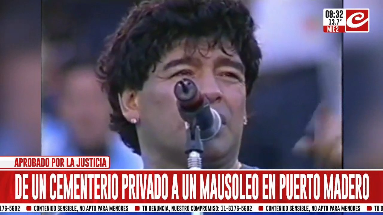 La justicia aprobó el traslado de Diego Maradona al memorial ubicado en Puerto Madero
