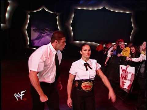 Ivory WWF Women's Champion with Steven Richards Entrance Royal Rumble 2001