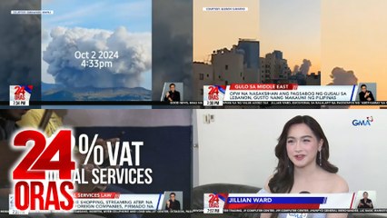 24 Oras: (Part 3) Bagong aktibidad ng Bulkang Taal; 12% VAT sa online shopping, streaming, atbp.; Pag-atake ng Iran sa Israel; Jillian Ward, naging emosyon sa abot kamay na finale ng "Abot Kamay na Pangarap", atbp.