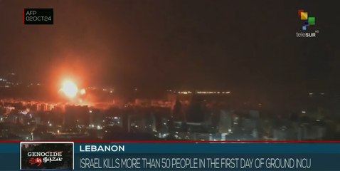 Zionist regime kills more than 50 victims in ground incursion in Lebanon