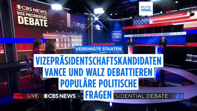 Debatte der Vizekandidaten: JD Vance und Tim Walz diskutieren über Eskalation im Nahen Osten und Klimawandel