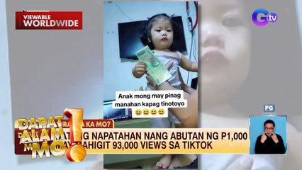 Batang umiiyak, napatigil nang bigyan ng pera | Dapat Alam Mo!