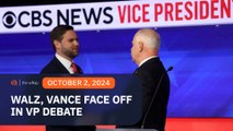 Walz, Vance clash at policy-heavy vice presidential debate
