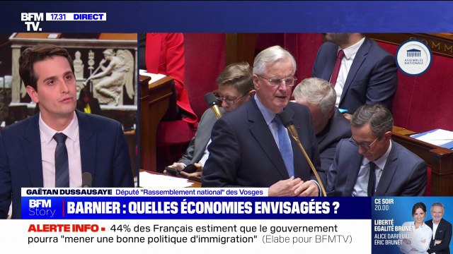Il fait des efforts sur le dos des Français : Gaëtan Dussausaye (RN) s'oppose à la proposition de Michel Barnier de reporter la hausse des pensions de retraite