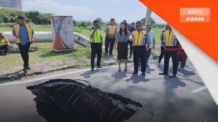 Jalan berlubang bukan benam atau mendapan tanah tambak