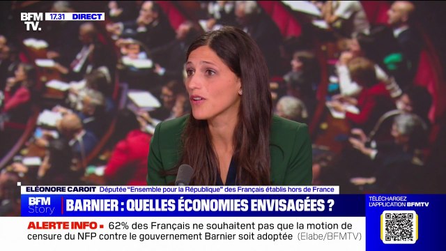 Déficit: On va devoir faire des efforts et je ne pense pas que ce soient les Français les plus pauvres qui vont payer , affirme Éléonore Caroit (Ensemble)