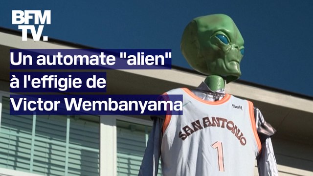 NBA: un fan des Spurs installe un alien à l'effigie de Victor Wembanyama dans son jardin