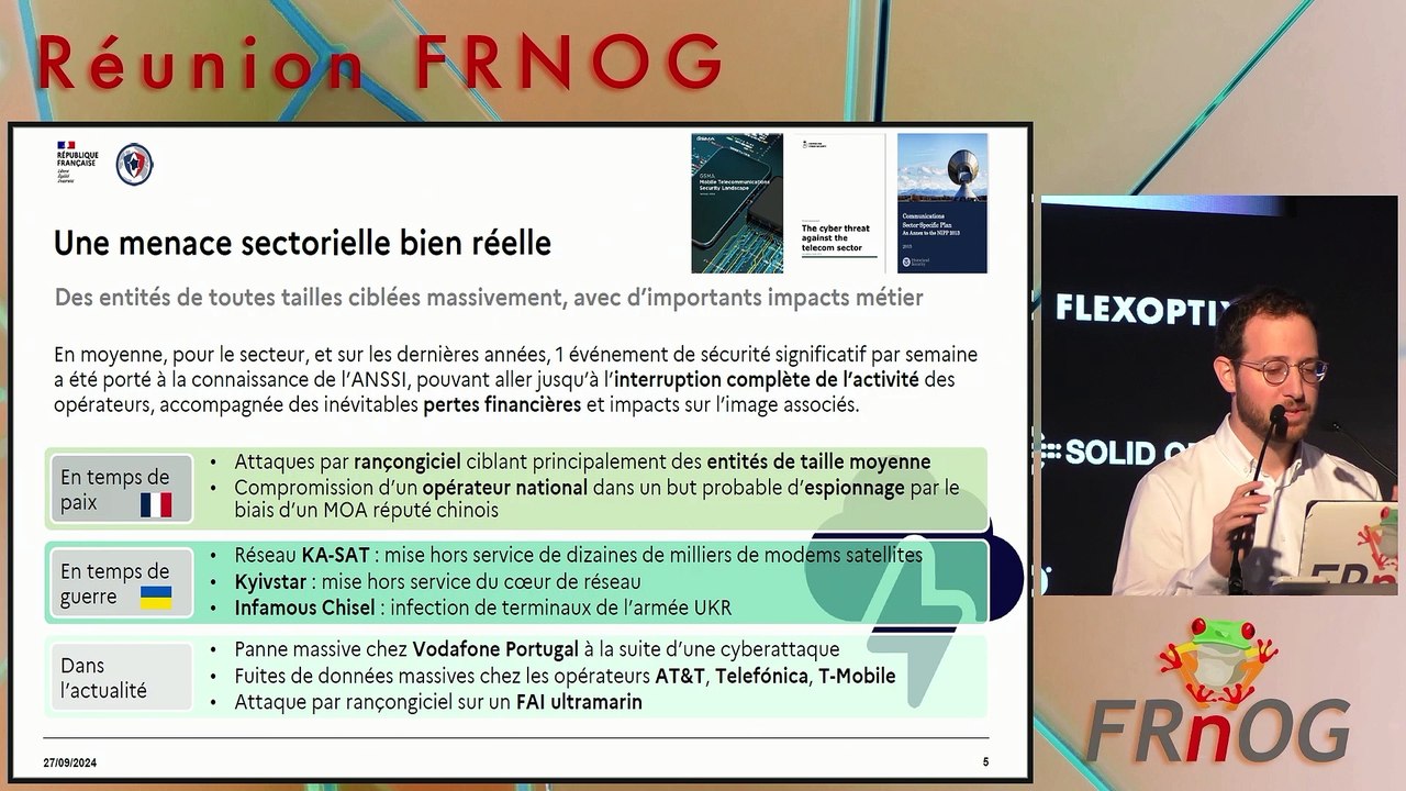FRnOG 40 - Ionathan Noblins : Introduction aux enjeux de la directive NIS2 pour le secteur des télécommunications