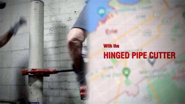 Hinged Pipe Cutter On Location - Erie, PA - Reed Manufacturing