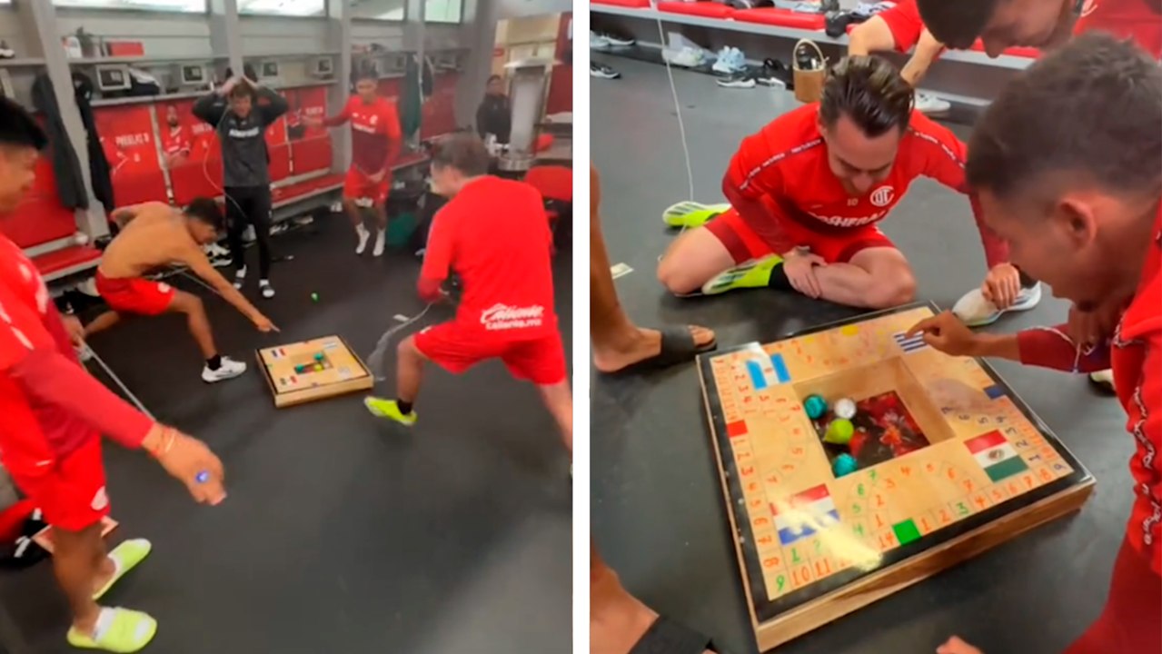 Toluca: Los Diablos Rojos dejan a un lado el futbol y ahora se dedican a las retas de trompos