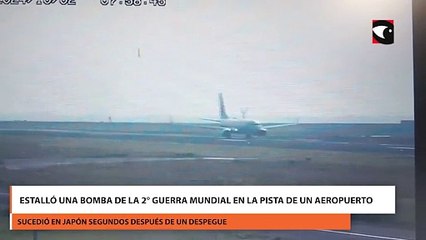 Estalló una bomba de la 2° guerra mundial en la pista de un aeropuerto