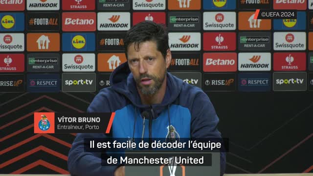 Porto - Bruno : "Ce serait imprudent de sous-estimer Manchester United"