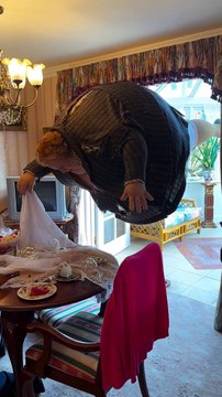 There she goes! Goodbye Aunt Marge I forget did we ever find out what happened to her. Hold up, googled it before I pressed post lol! Can you remember what happened to her in the end. #harrypotter #harrypotterfa