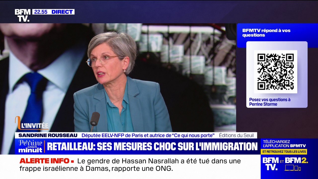 Immigration: "Les centres de rétention administrative sont des endroits où le droit n'est pas respecté", affirme Sandrine Rousseau (les Écologistes)