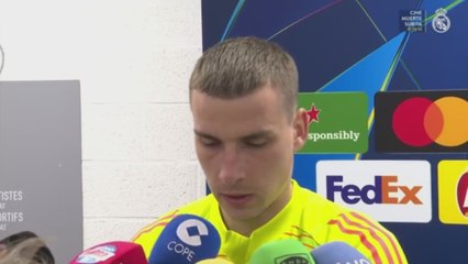 Video herunterladen: LUNIN en ZONA MIXTA tras el LILLE 1 - REAL MADRID 0 de la CHAMPIONS LEAGUE