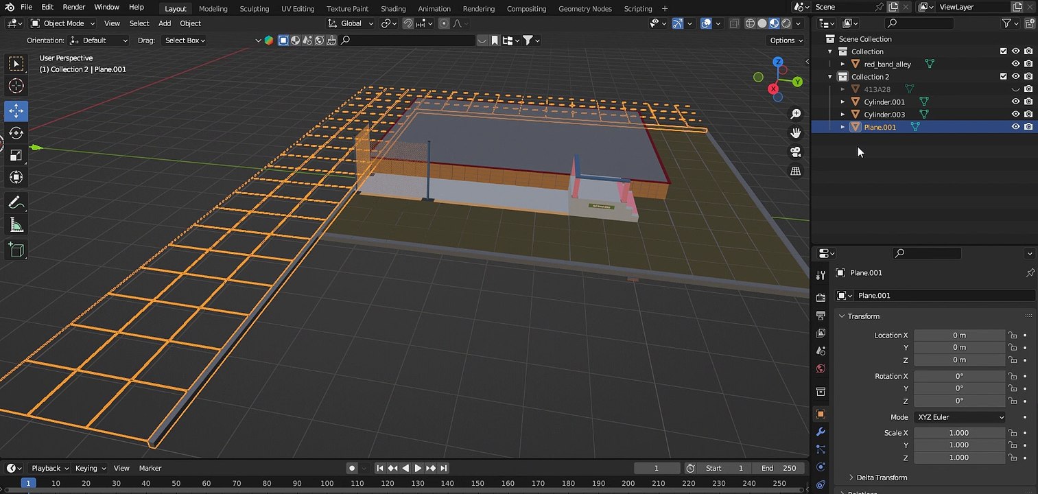 red band alley building plot ground over v5