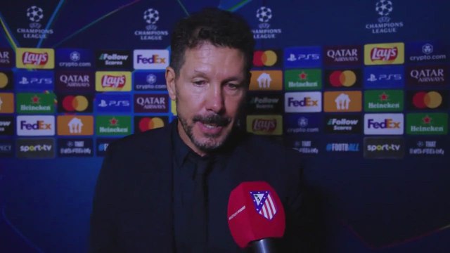SIMEONE, tras la DERROTA en el BENFICA 4 - ATLÉTICO DE MADRID 0 de CHAMPIONS LEAGUE