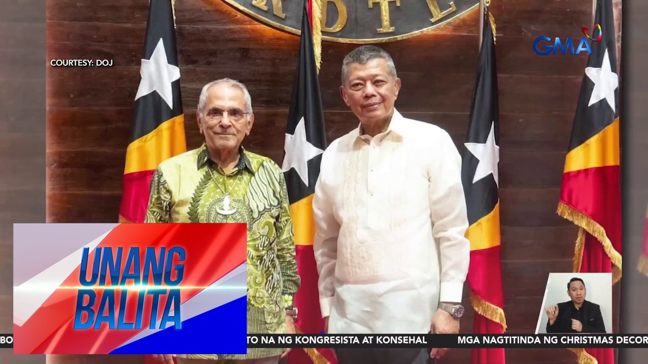 Kaso ni dating Rep. Teves at POGO ban, kabilang sa mga tinalakay sa pagbisita ni DOJ Sec. Remulla sa Timor-Leste | Unang Balita