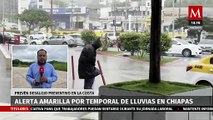 Protección Civil declara alerta amarilla para Chiapas por temporal de lluvias