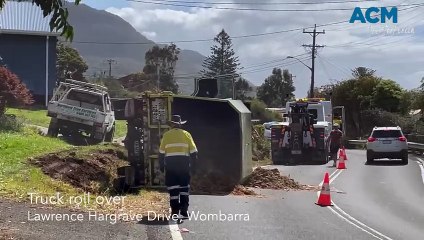 Truck rollover at Wombarra | October 3, 2024 | Illawarra Mercury