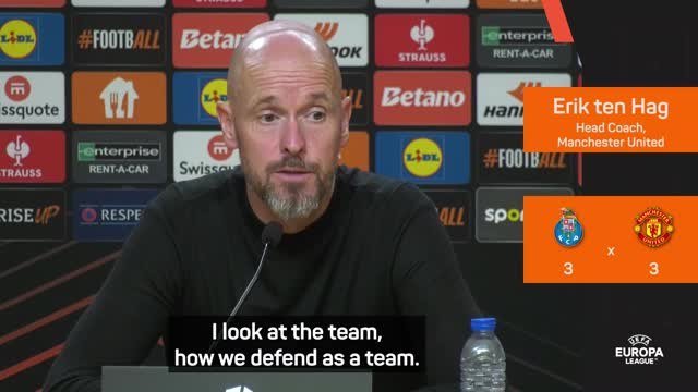 Ten Hag rues poor defensive discipline in Porto draw